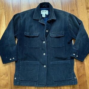 Eddie Bauer Dark Blue Corduroy Utility Jacket